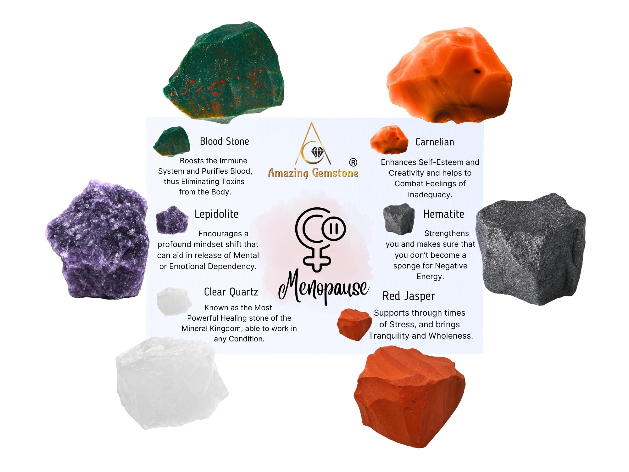 Amazing Gemstone Lepidolita con tono suave para equilibrio emocional.