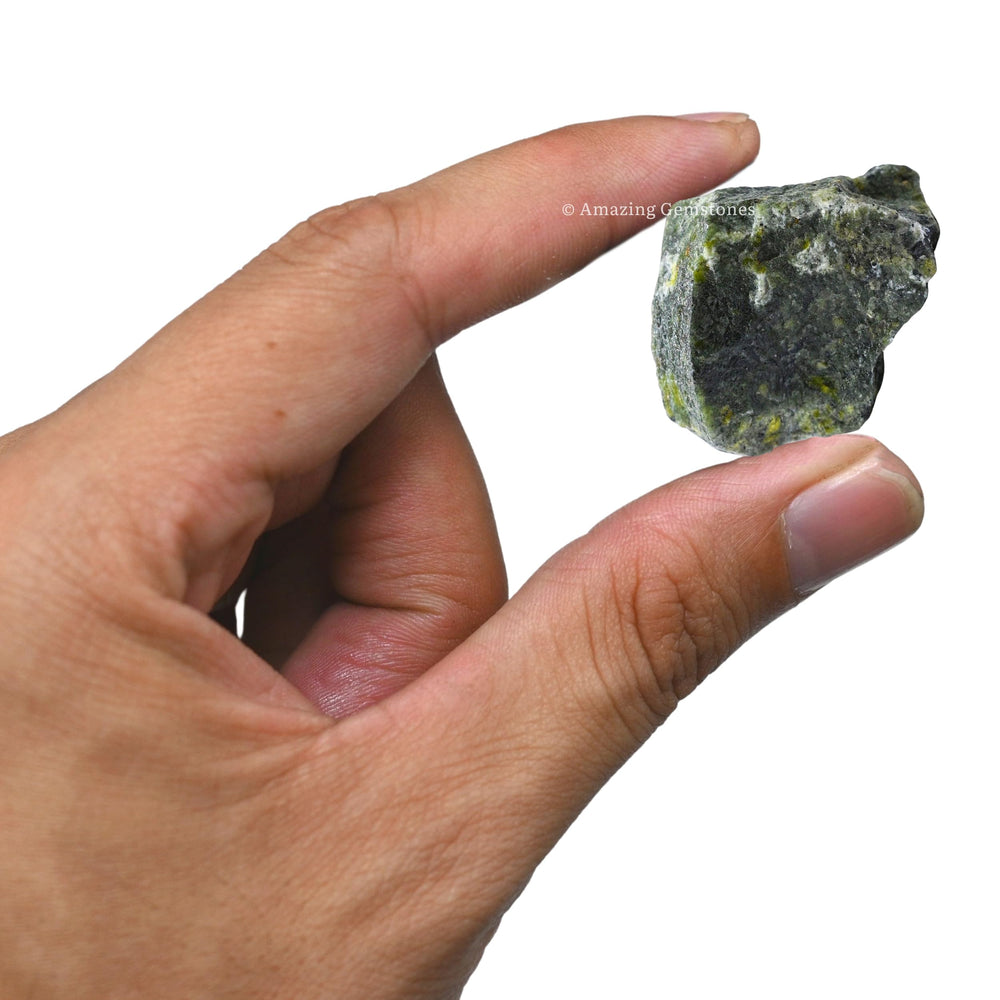 Amazing Gemstone Jade verde en bolsa de terciopelo, regalo elegante.