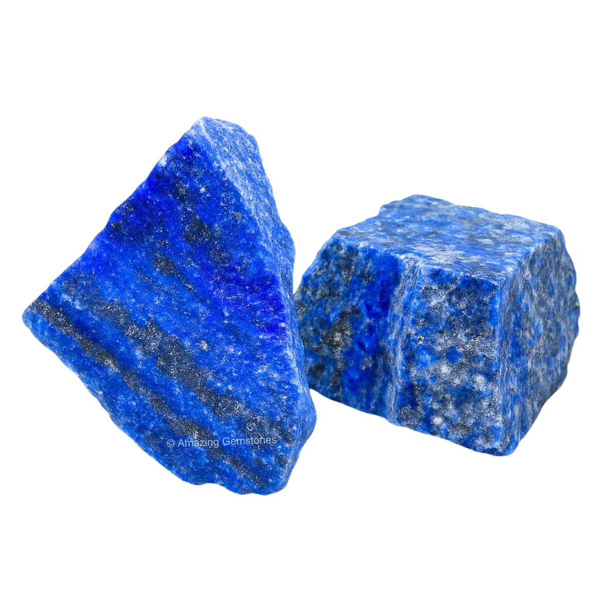 Amazing Gemstone lapis lazuli rough stone close-up for meditation and creative focus.