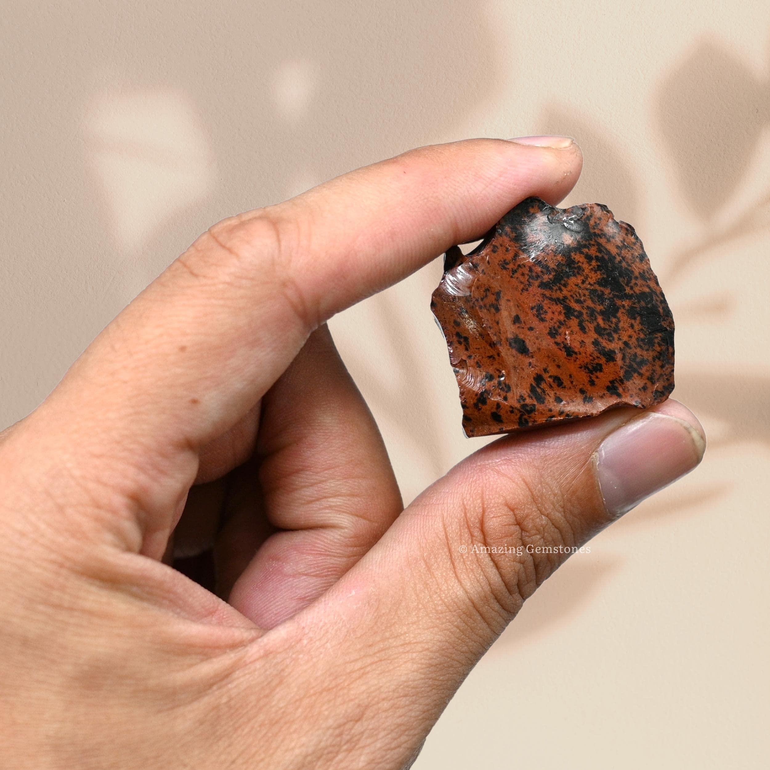 Amazing Gemstone mahogany obsidian certificate of authenticity accompanies the piece