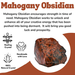 Amazing Gemstone mahogany obsidian natural rock for decor and protective ambiance