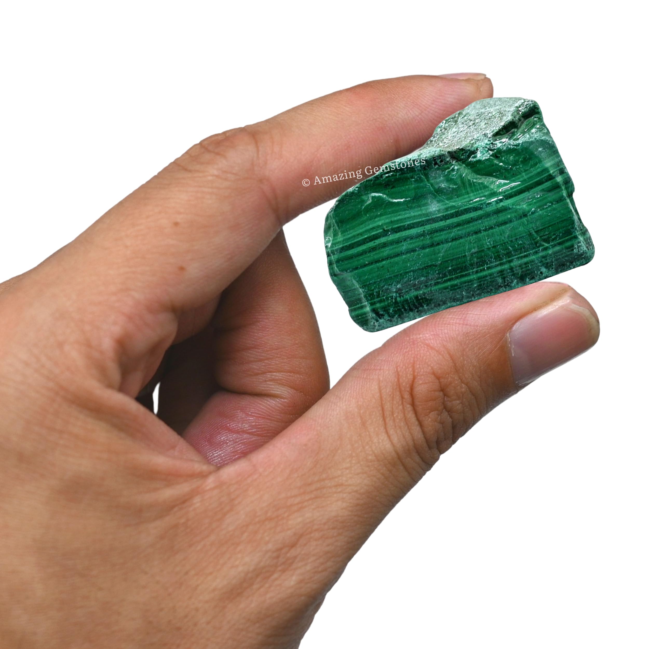 Amazing Gemstone display of malachite with chakra-inspired arrangement