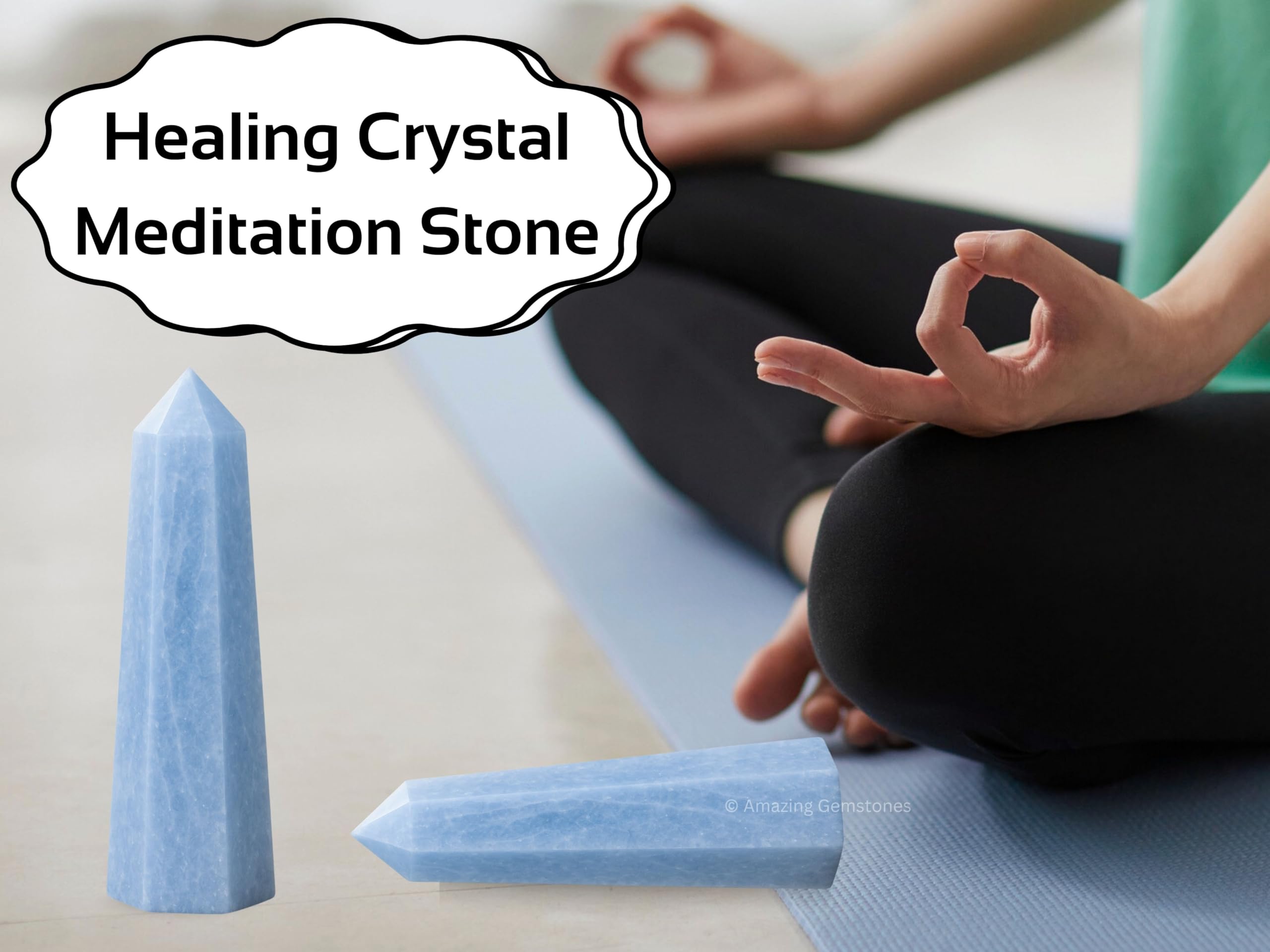 Amazing Gemstone crystal obelisk enhances energy flow in workspaces and living areas