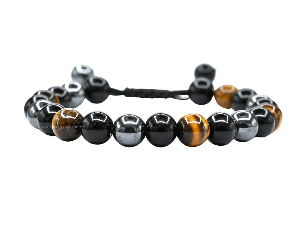 Pulsera Amazing Gemstone con hematite para protección y calma.