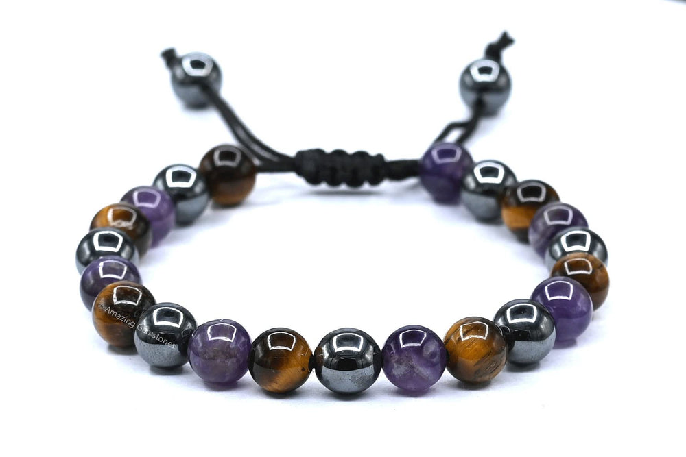 Amazing Gemstone quit-smoking bracelet amethyst beads foster tranquil focus daily.