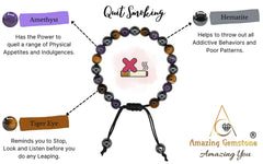 Amazing Gemstone quit-smoking bracelet tiger eye beads provide grounded energy for cravings.