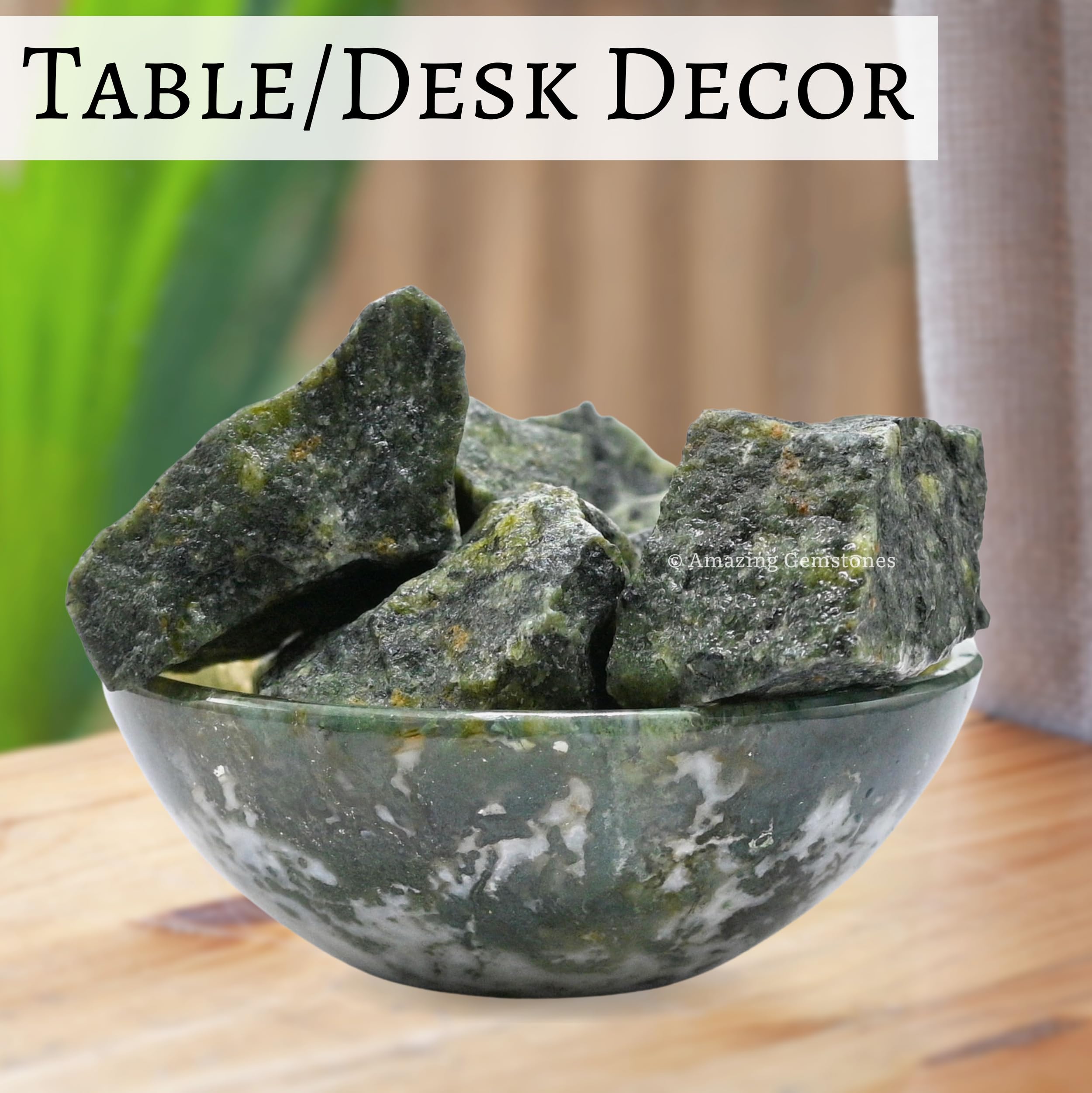 Pieza de jade verde lista para meditaciones con Amazing Gemstone.