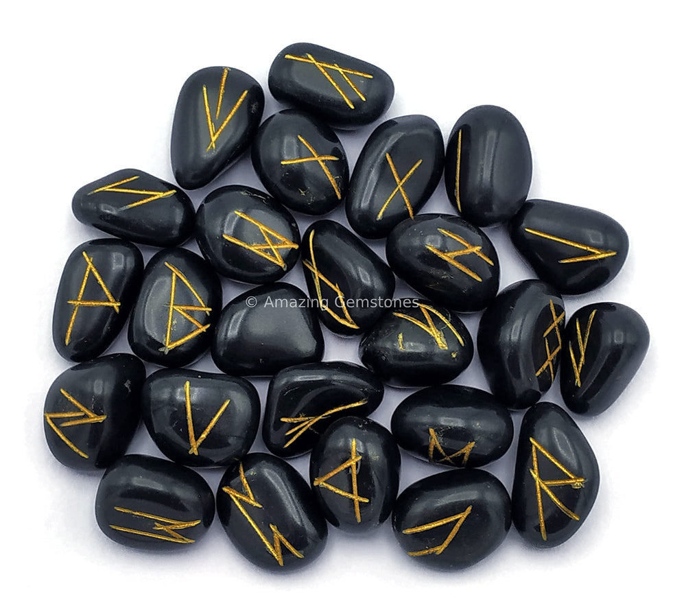 Amazing Gemstone Runes set in velvet pouch for portability