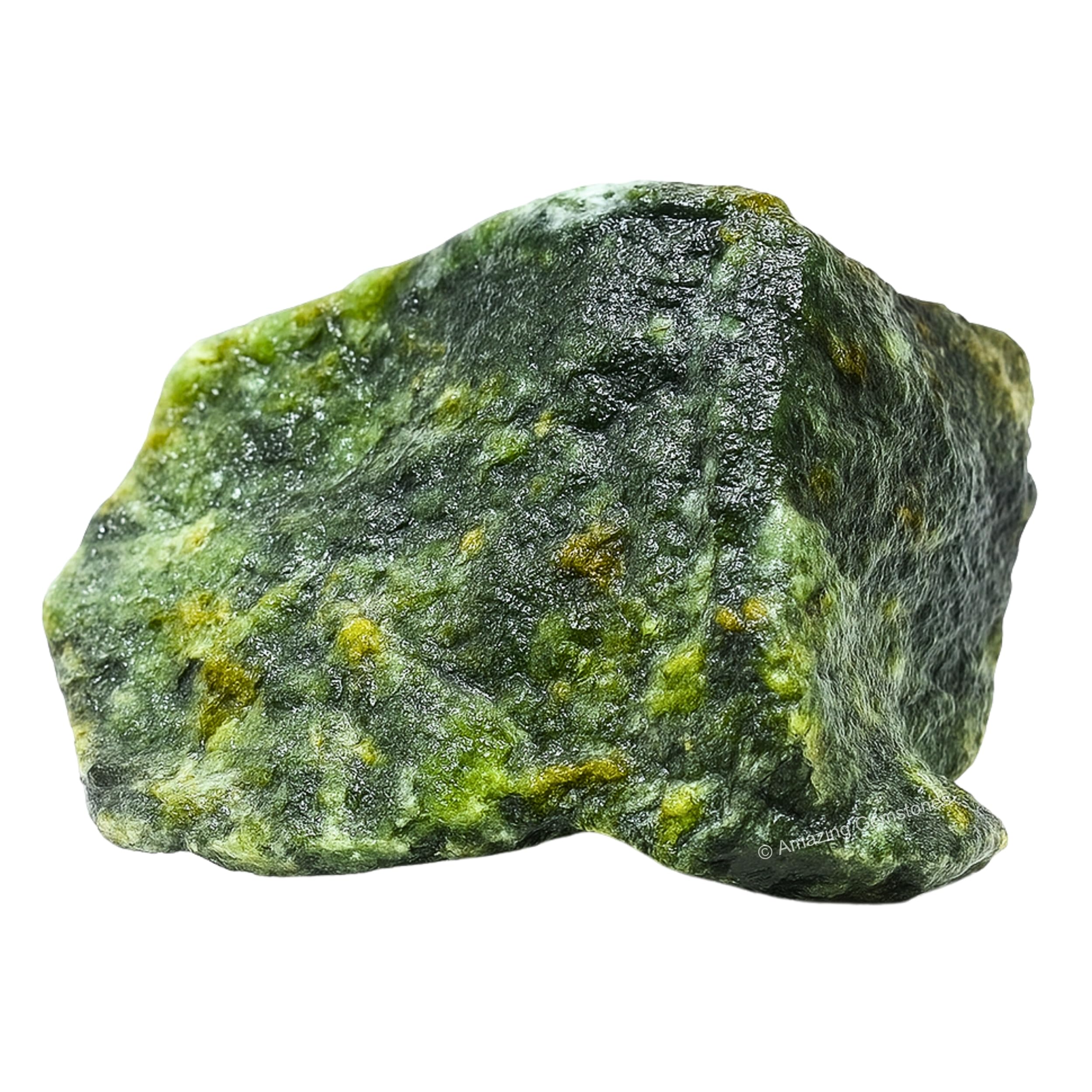 Amazing Gemstone: textura del jade verde en bruto para pulido.