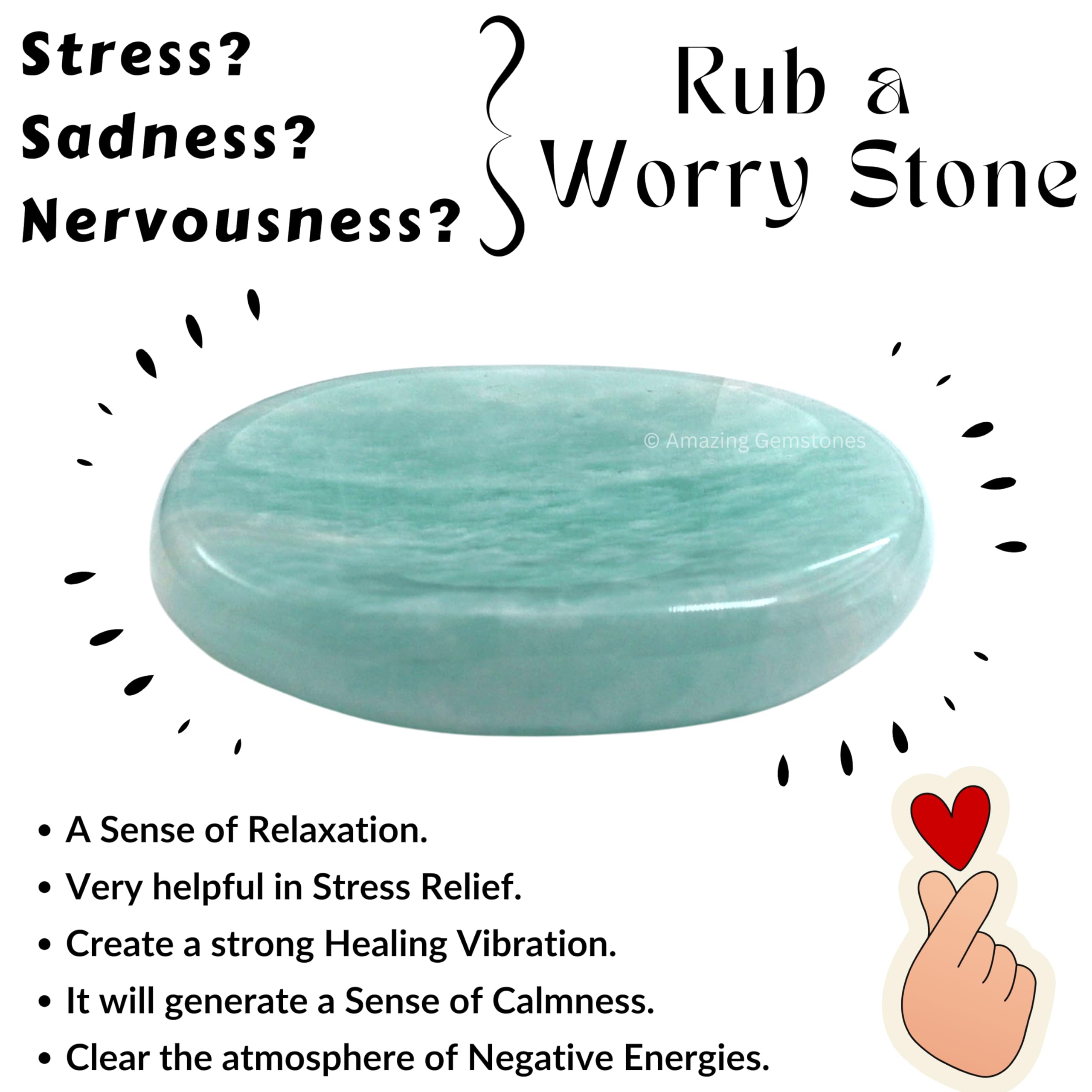 Certificate of authenticity accompanies the Amazing Gemstone worry stone collection
