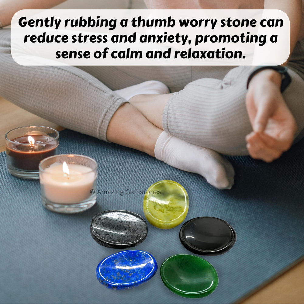 Holding a worry stone as a mindfulness cue during daily routines