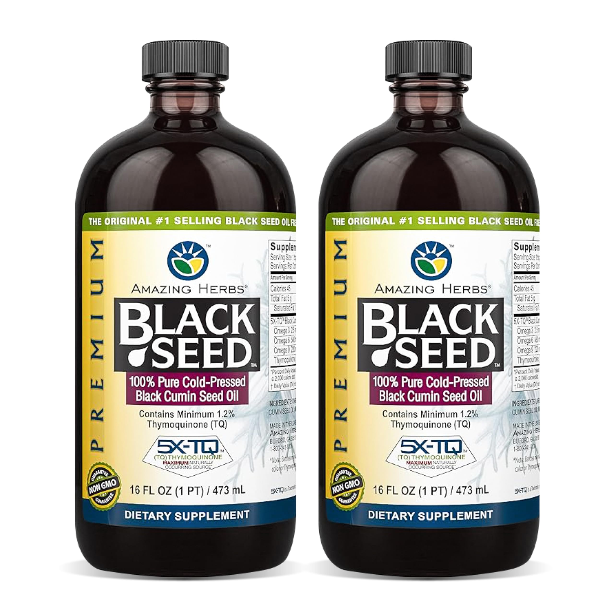 Amazing Herbs Black Seed Oil bottle for daily wellness