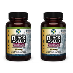 Amazing Herbs black seed oil capsules pack-2 showing two bottles for immune support