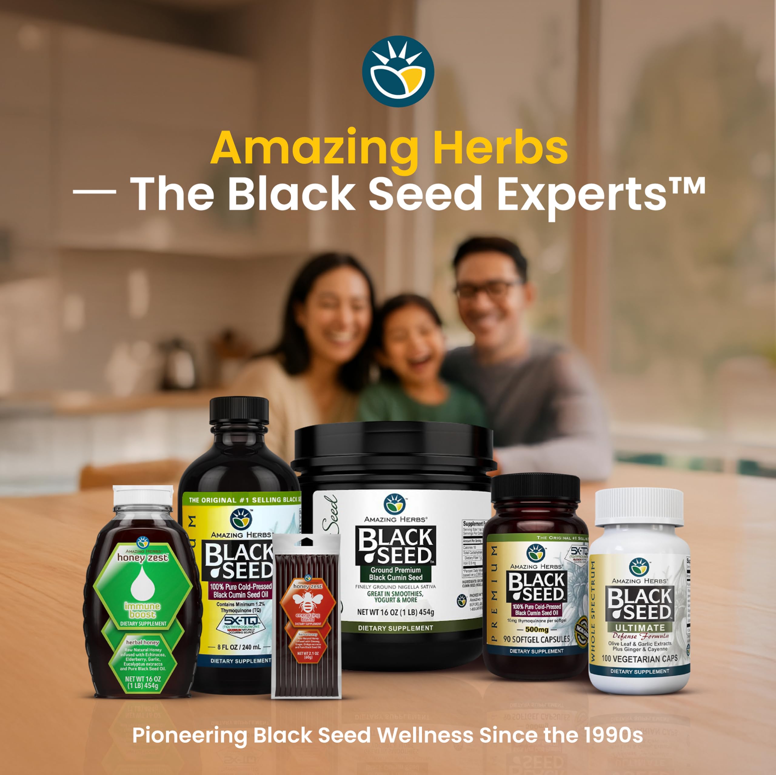 Amazing Herbs black seed oil ingredients panel highlights fatty acids