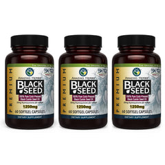 Amazing Herbs black seed oil capsules bottle highlighting immune support potential.