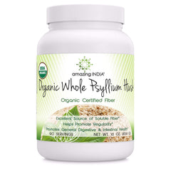 Amazing India psyllium husk powder bottle pour for daily fiber support