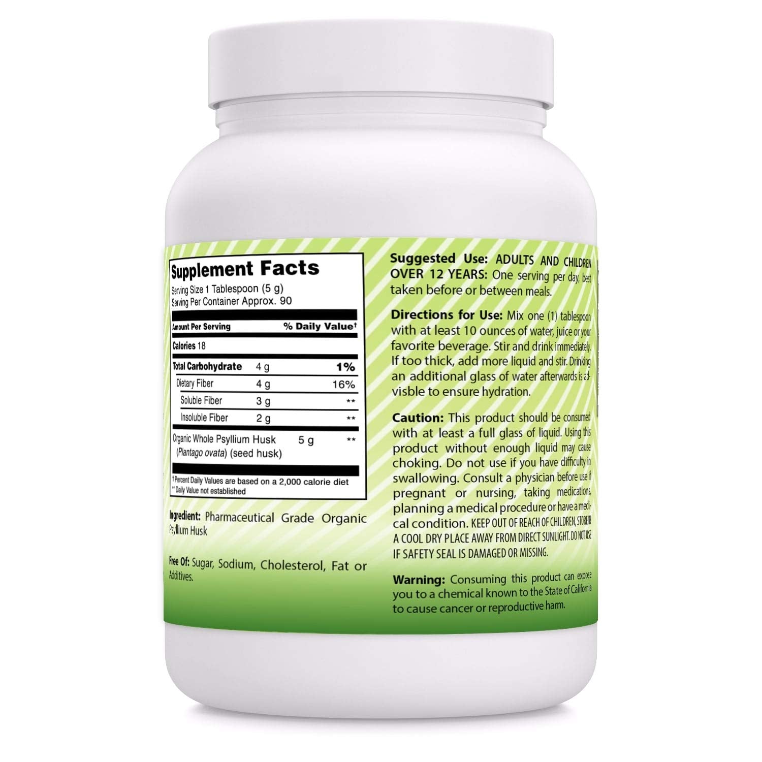 Amazing India psyllium husk powder scoop with glass of water for regularity