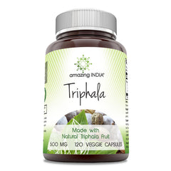 Amazing India Triphala capsules for daily digestion balance.