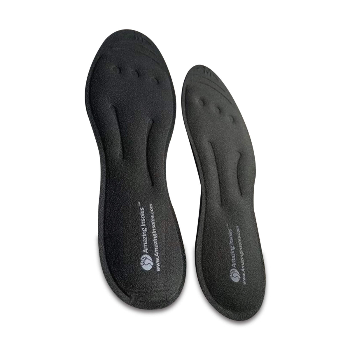Amazing Insoles liquid-massaging orthotic inserts deliver on-the-go foot relief and arch support.