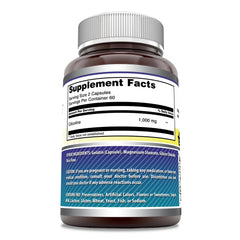 Close-up of 1000 mg citicoline capsules emphasizing potency and capsule design.