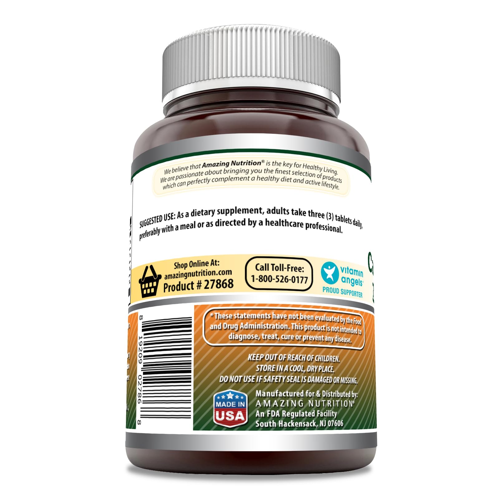 Amazing Nutrition Amazing Formulas calcium magnesium zinc d3 tablets for daily use.
