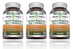 Amazing Nutrition Amazing Formulas Calcium Magnesium Zinc with Vitamin D3 bottle front for daily mineral support