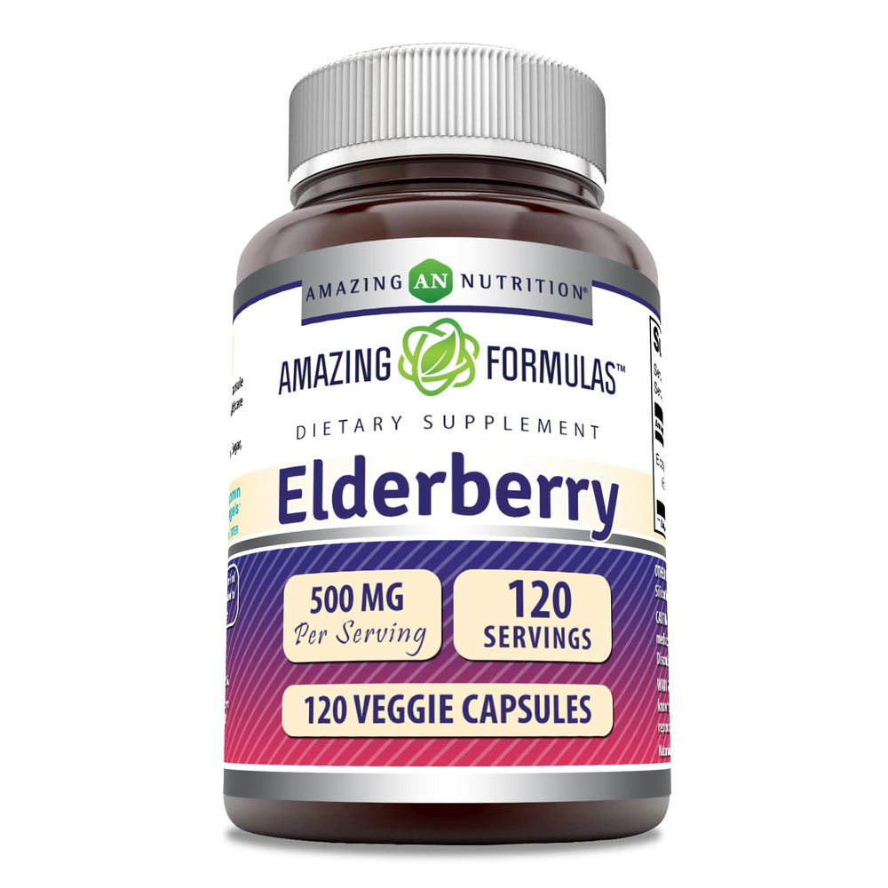 Amazing Nutrition Amazing Formulas Elderberry bottle front for daily wellness support