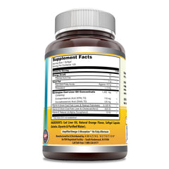 Amazing Nutrition Amazing Omega cod liver oil softgels pour demonstrates convenient daily dosage.