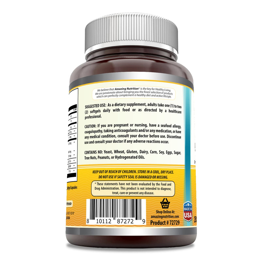 Close-up of lemon flavoured softgels from Amazing Omega for easy daily dosing.