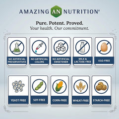 Amazing Nutrition supplement facts and ingredient label in clear detail