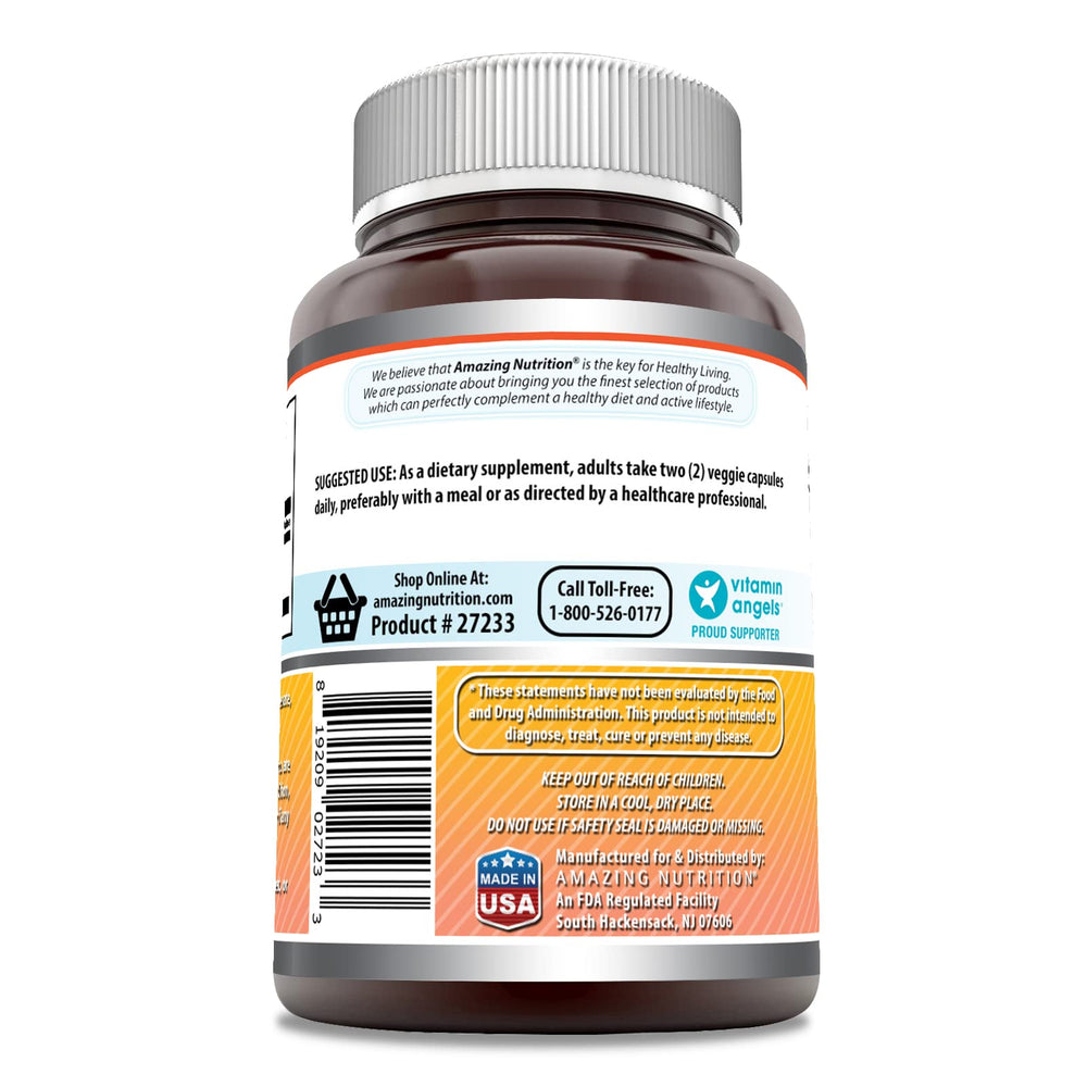Amazing Nutrition Berberine capsules in veggie form ready for daily use.