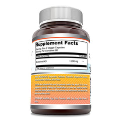 Amazing Nutrition Berberine bottle label shows ingredients and potency details for shoppers.