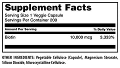 Amazing Nutrition Biotin 10,000 mcg bottle with gluten-free seal.