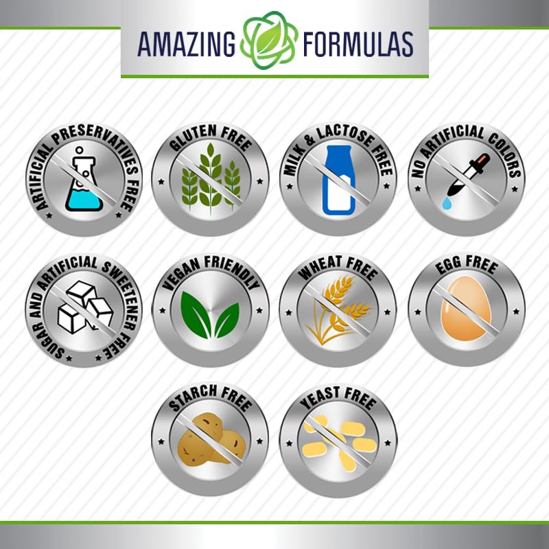 Amazing Nutrition Biotin 10,000 mcg Non-GMO certification on label.
