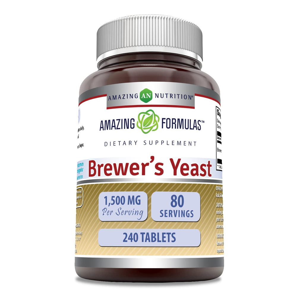 Amazing Nutrition Brewer's Yeast bottle front for convenient daily supplementation.