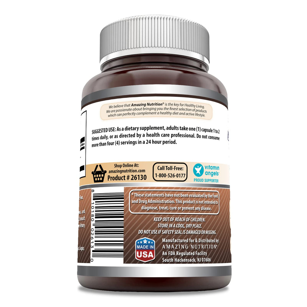 Amazing Nutrition caffeine bottle with 240 servings on a shelf.