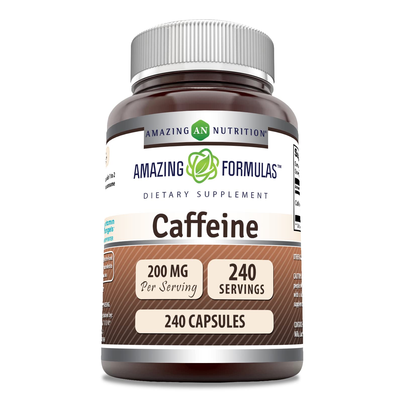 Amazing Nutrition caffeine 200 mg capsule ready for daily energy support.