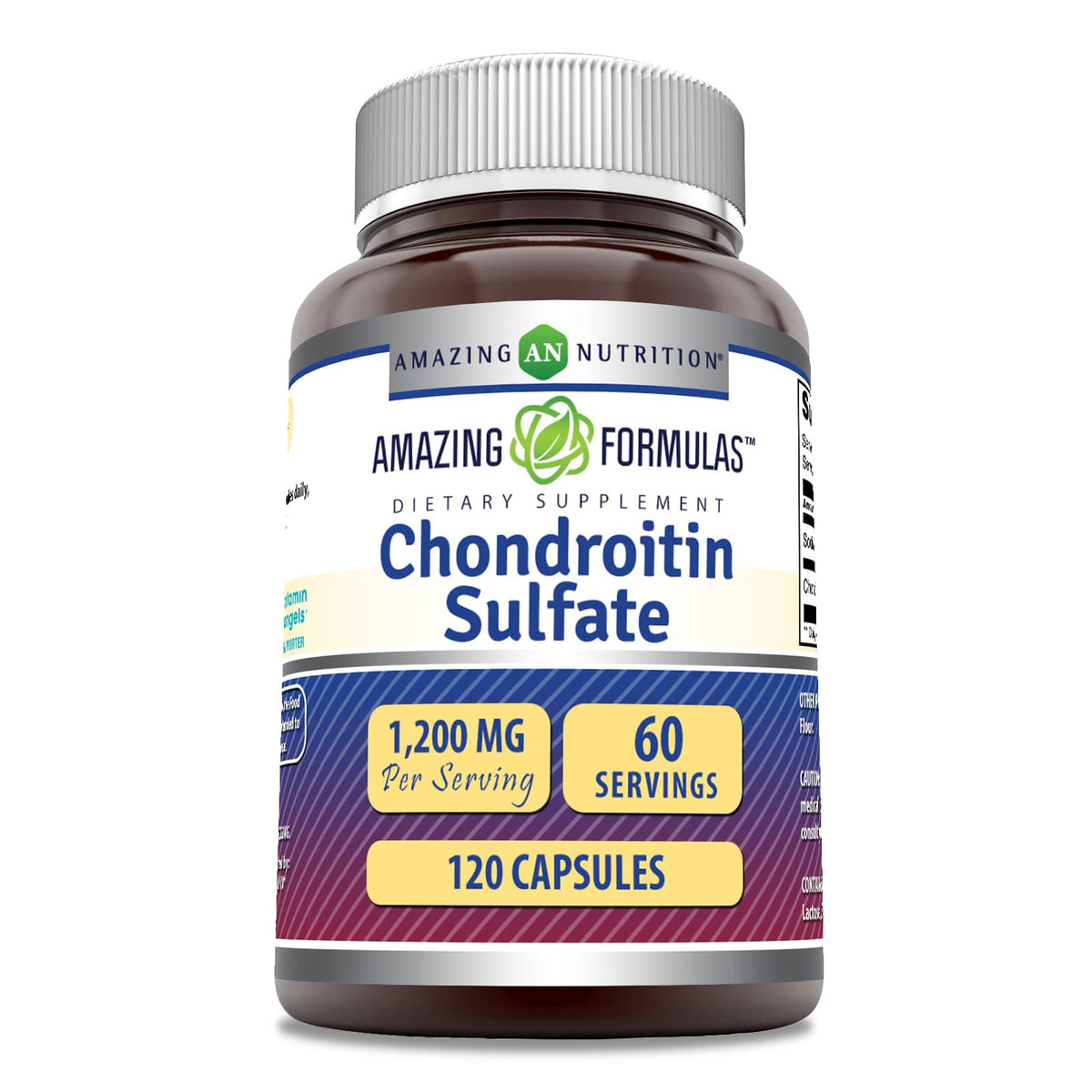Amazing Nutrition chondroitin 1200mg bottle shown for daily joint support potential benefits