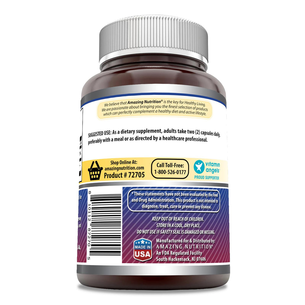 Amazing Nutrition label closeup highlights potency and quality in chondroitin sulfate 1200 mg
