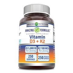 Amazing Nutrition Vitamin D3 K2 bottle for daily wellness
