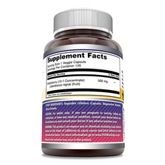 Amazing Nutrition Elderberry 500 mg label close-up highlights potency and purity