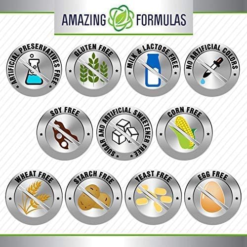 Amazing Nutrition packaging confirms gluten-free, non-GMO, third-party tested.