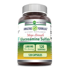 Amazing Nutrition Glucosamine Sulfate 1000 mg capsules in bottle for easy dosing