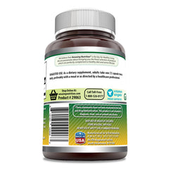 Label closeup shows non-GMO and gluten-free formula from Amazing Nutrition
