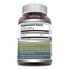 Amazing Nutrition L-Glutamine 180-count capsules displayed for long-lasting supply.