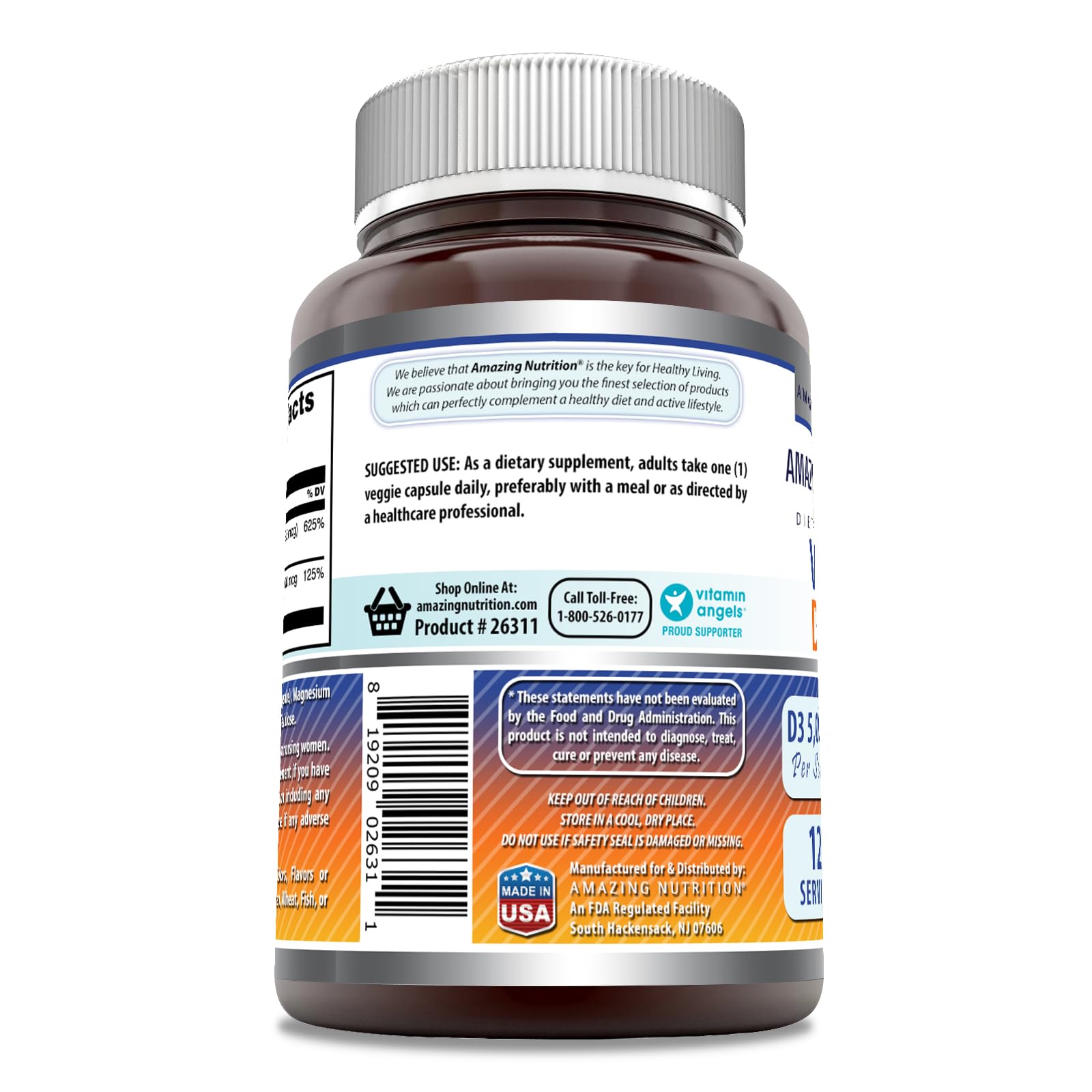 Amazing Nutrition label detail highlighting potency and ingredients
