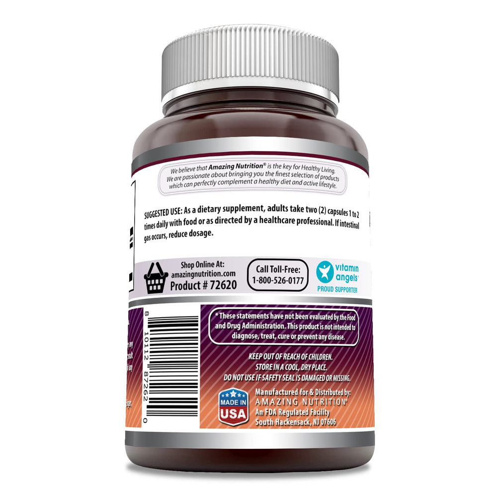 Amazing Nutrition MSM label highlights USA-made manufacturing quality and trust.