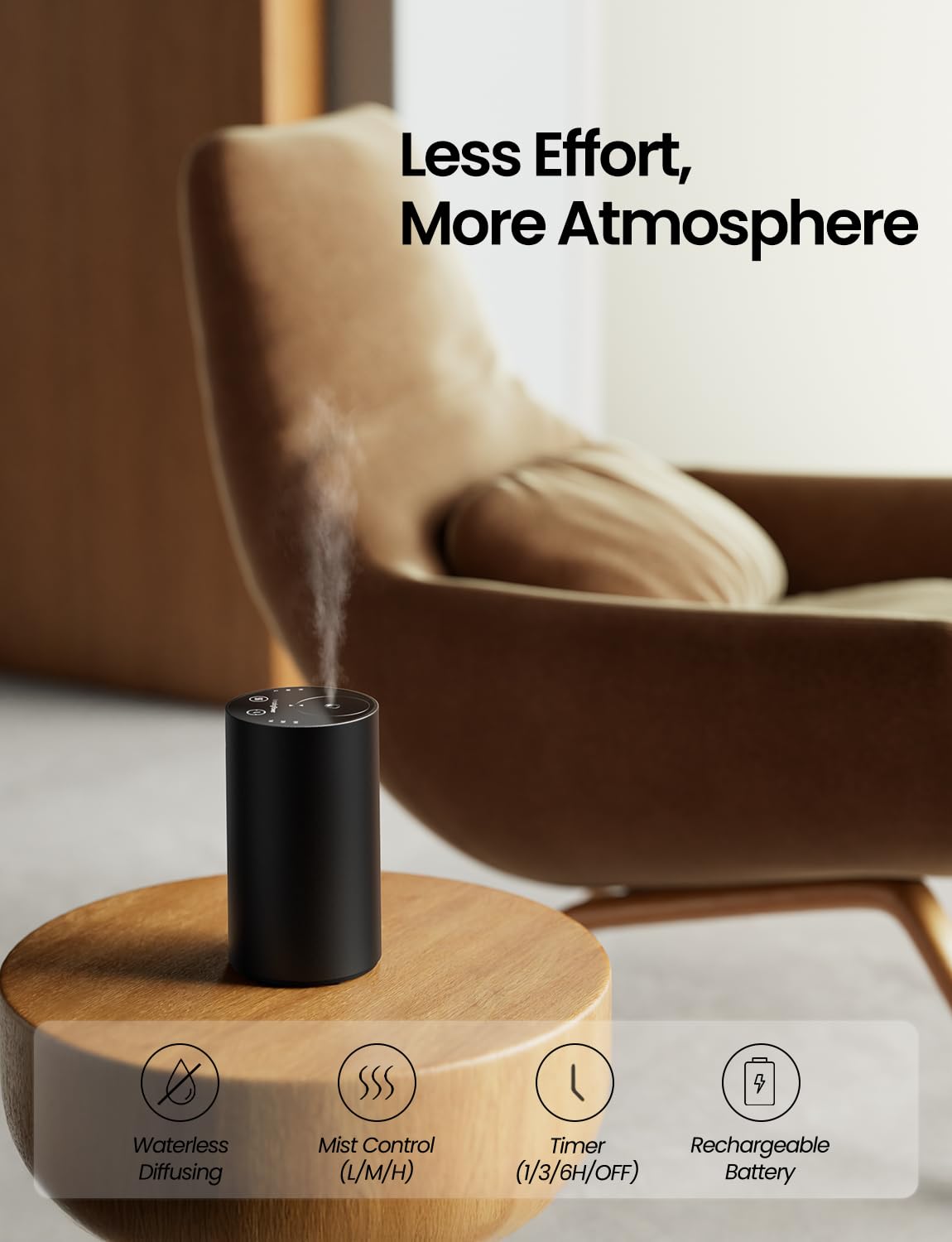 Amazing Flower aluminum diffuser design highlighting a durable, minimalist build.