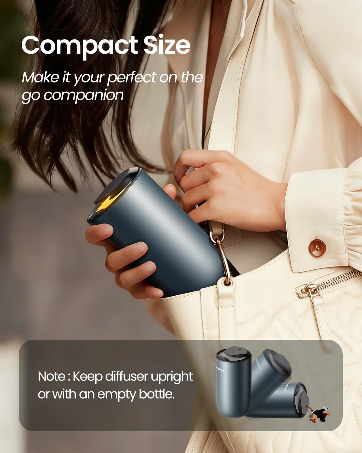 Amazing Flower compact diffuser suitable for home and car use.