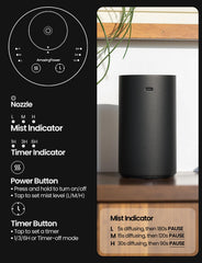 Amazing Flower diffuser mist levels showcase adjustable aroma intensity.